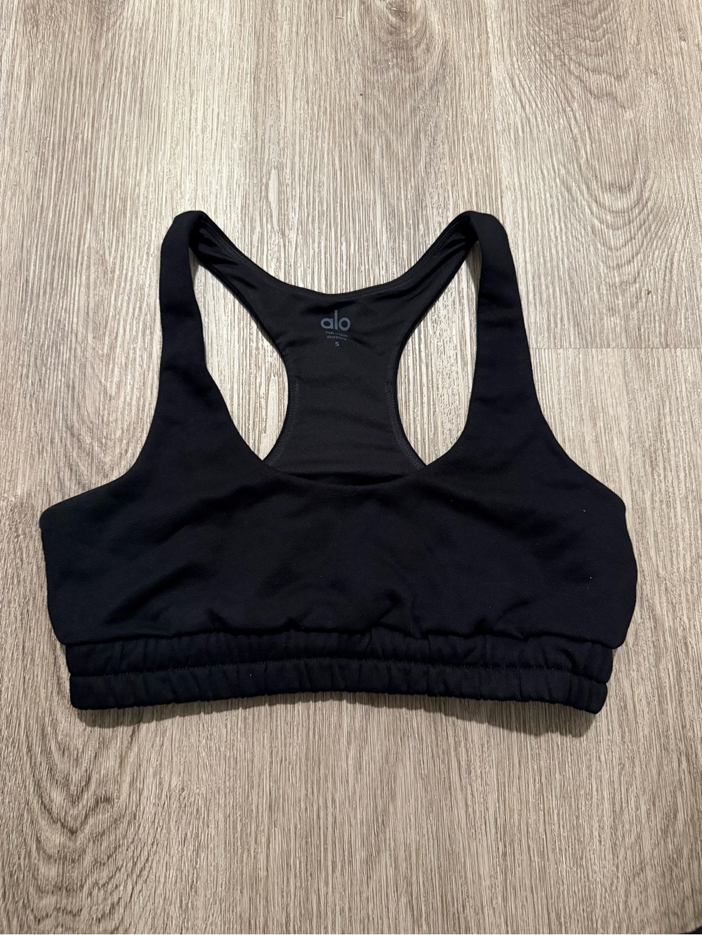 ALO Yoga Black Racerback Crop Sports Bra